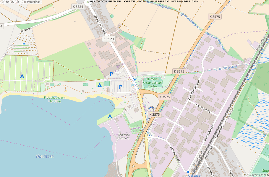 Karte Von Ubstadt-Weiher Deutschland