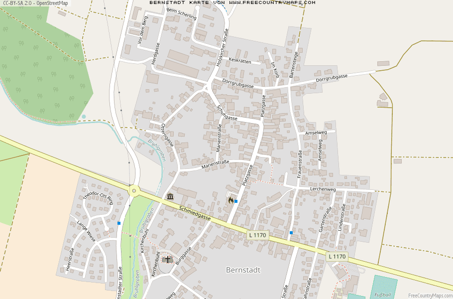 Karte Von Bernstadt Deutschland