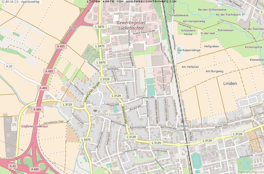 Karte Von Linden Deutschland