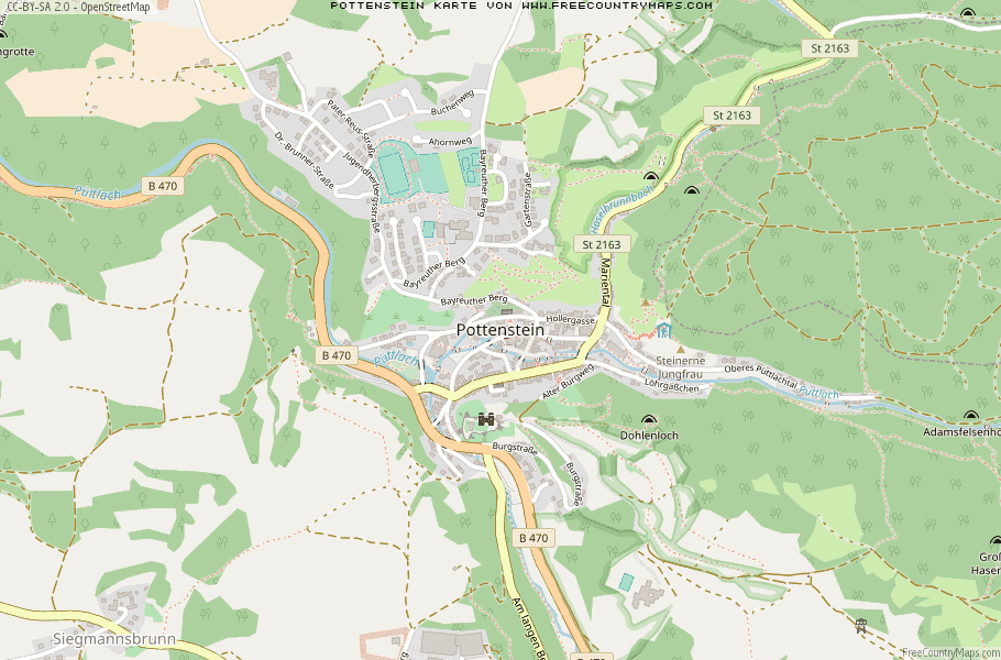 Karte Von Pottenstein Deutschland