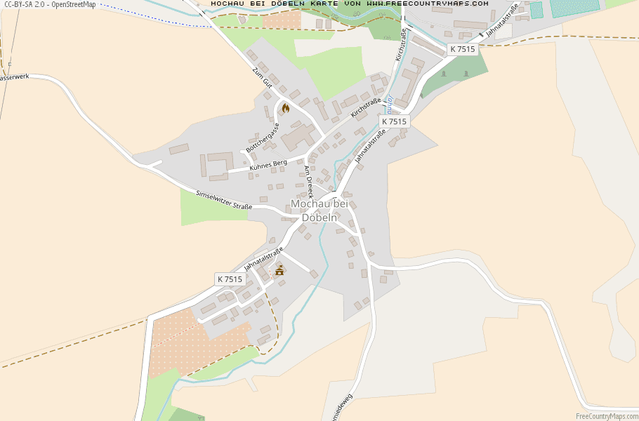 Karte Von Mochau bei Döbeln Deutschland