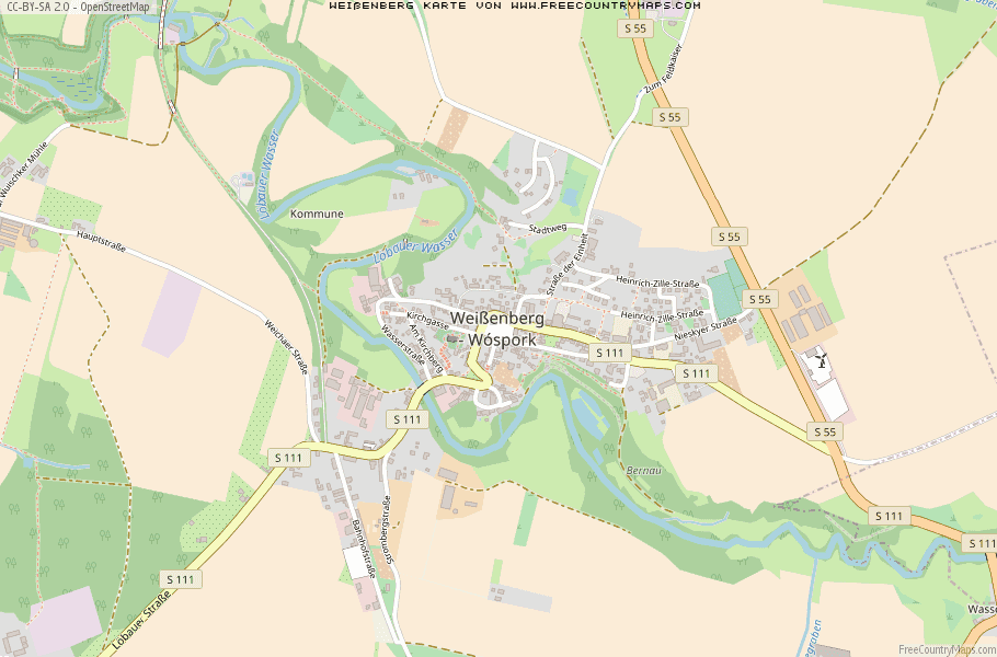 Karte Von Weißenberg Deutschland