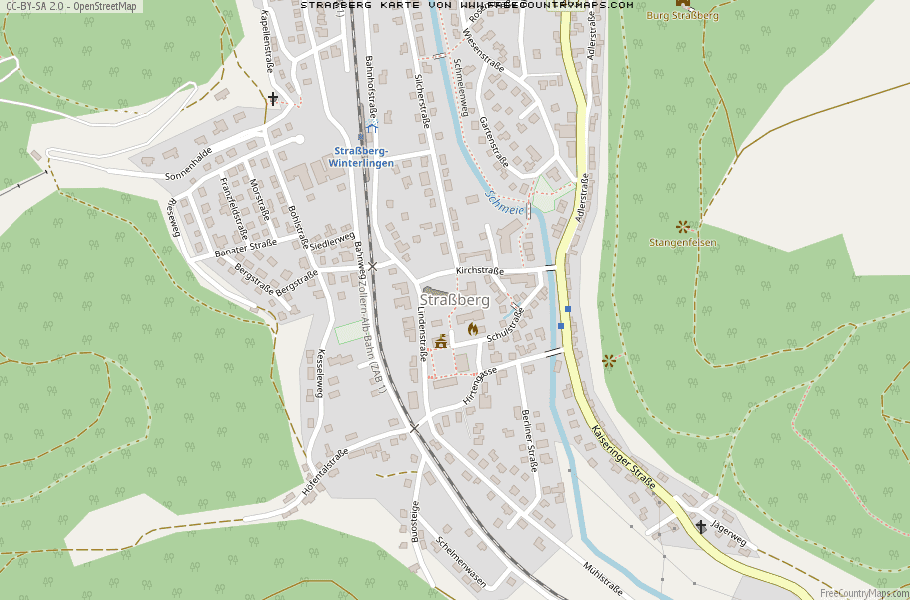 Karte Von Straßberg Deutschland