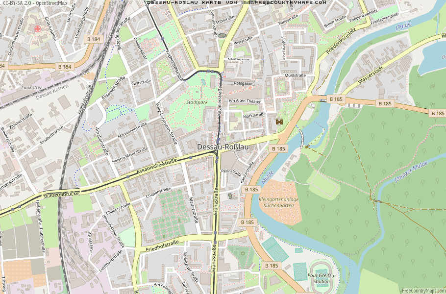 Karte Von Dessau-Roßlau Deutschland