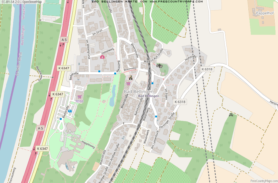 Karte Von Bad Bellingen Deutschland