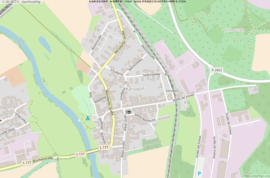 Karte Von Karsdorf Deutschland