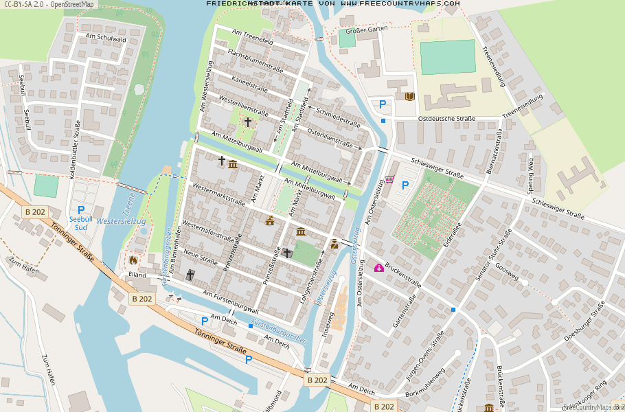 Karte Von Friedrichstadt Deutschland