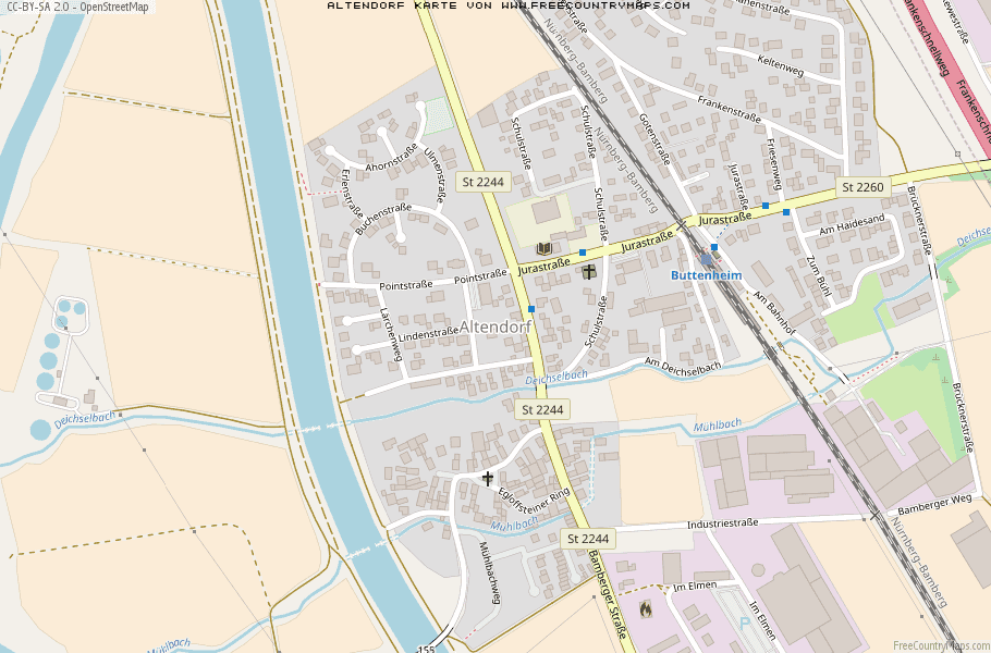 Karte Von Altendorf Deutschland