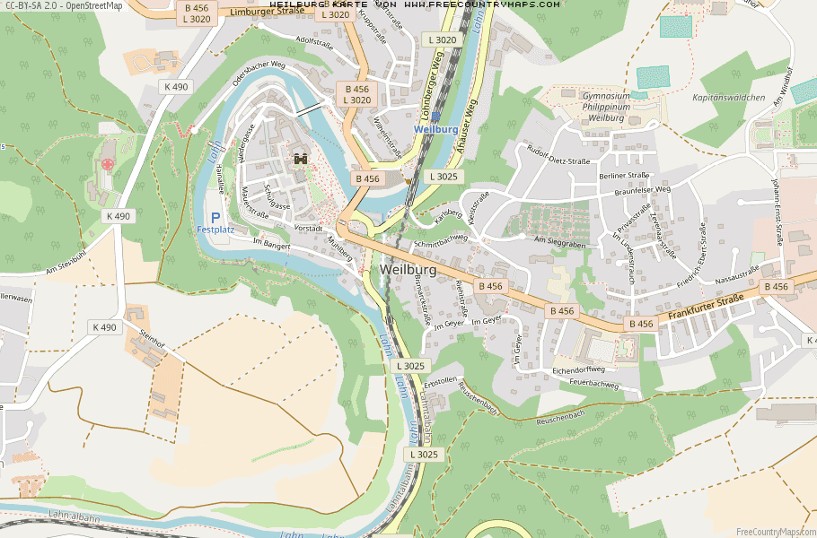 Karte Von Weilburg Deutschland