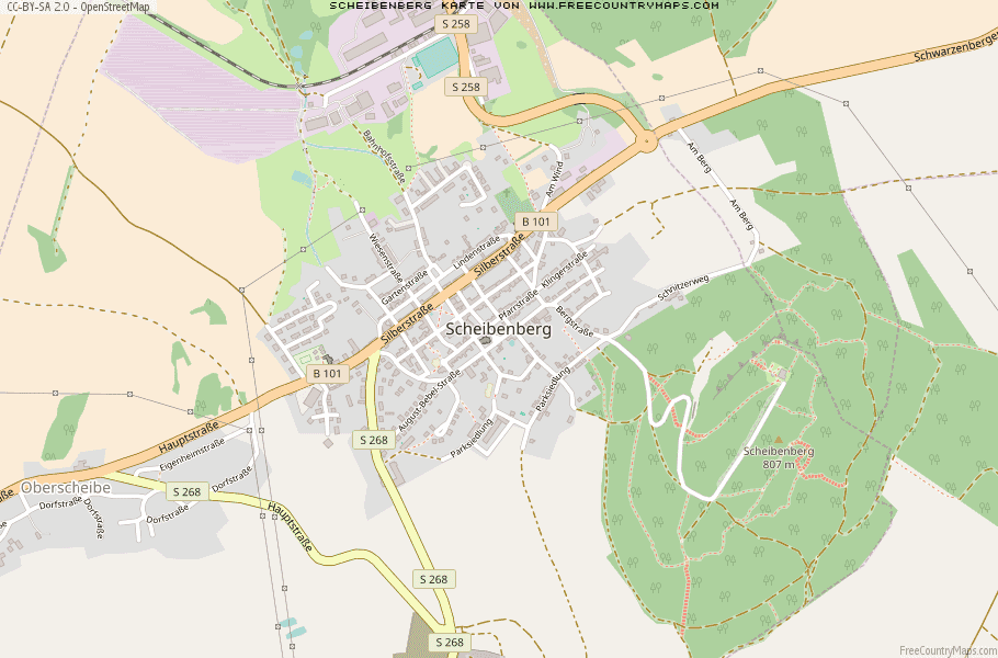 Karte Von Scheibenberg Deutschland