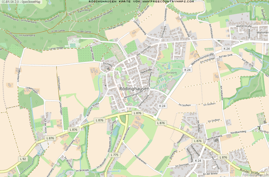 Karte Von Rödinghausen Deutschland