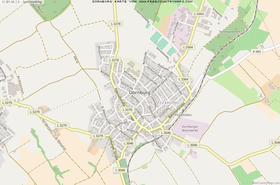 Karte Von Dornburg Deutschland