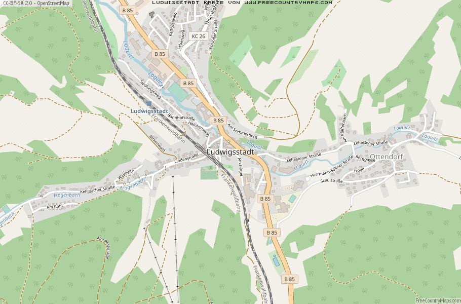 Karte Von Ludwigsstadt Deutschland