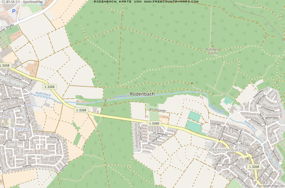 Karte Von Rodenbach Deutschland