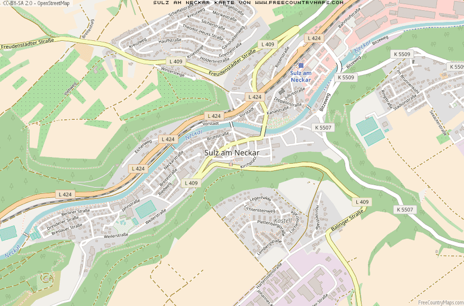 Karte Von Sulz am Neckar Deutschland