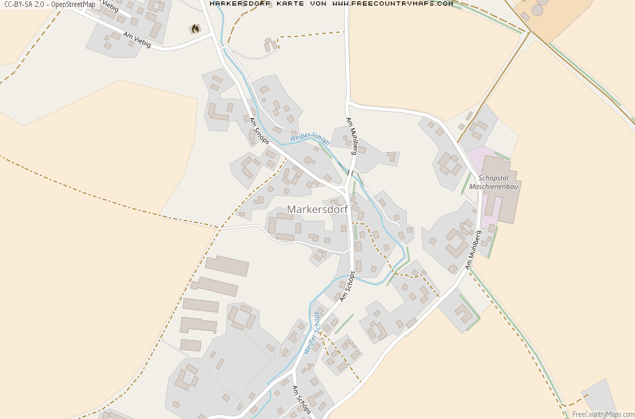 Karte Von Markersdorf Deutschland