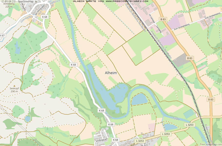 Karte Von Alheim Deutschland