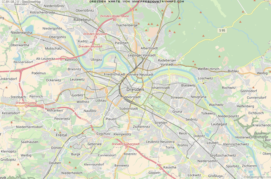Karte Von Dresden Deutschland