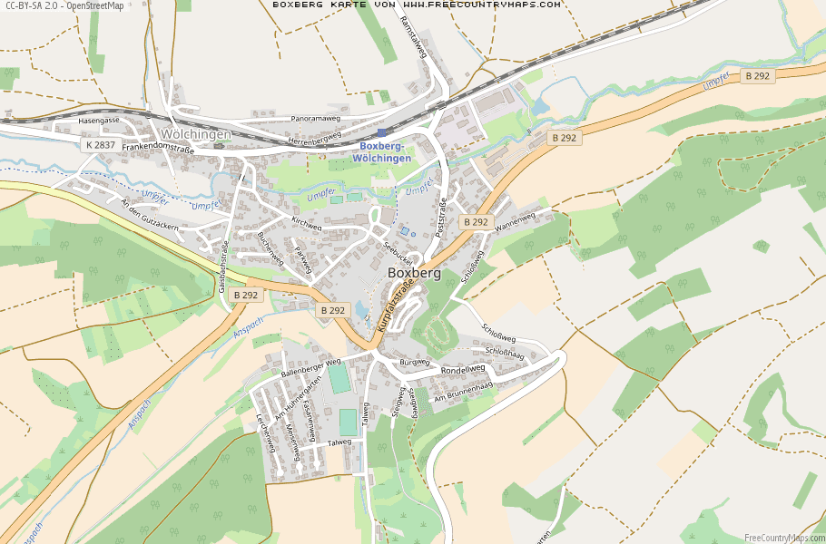 Karte Von Boxberg Deutschland