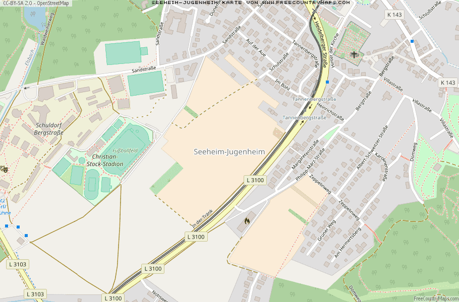 Karte Von Seeheim-Jugenheim Deutschland