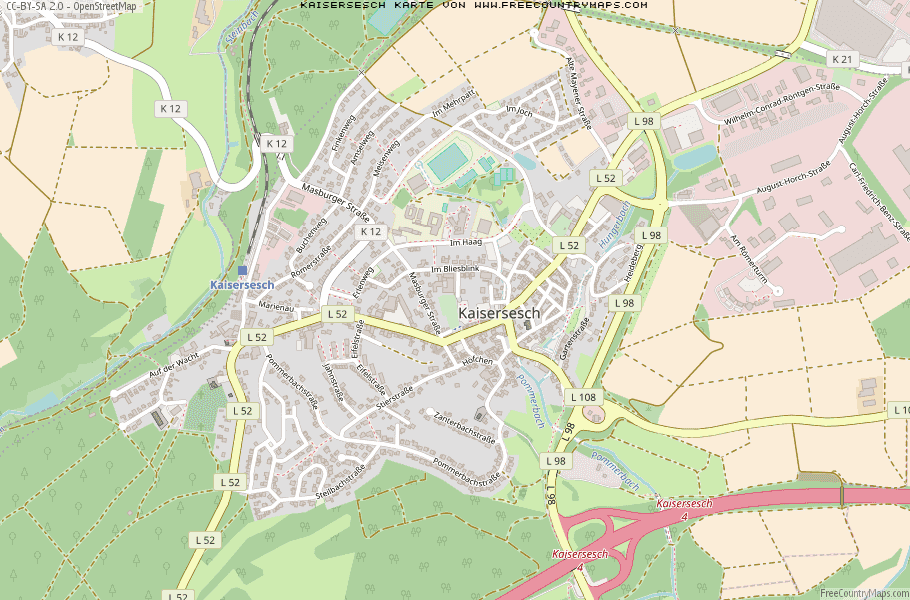 Karte Von Kaisersesch Deutschland