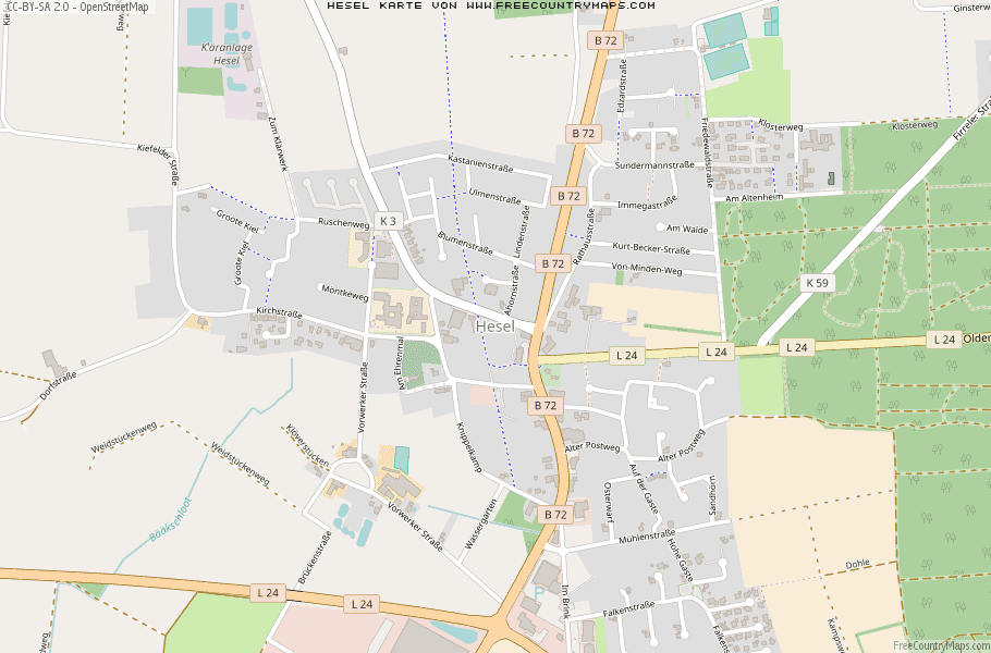 Karte Von Hesel Deutschland
