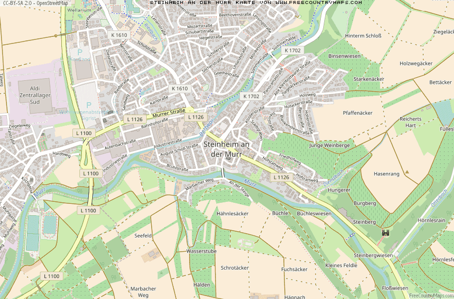 Karte Von Steinheim an der Murr Deutschland