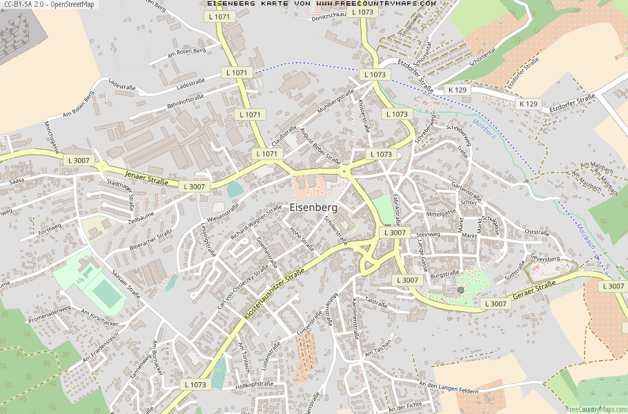 Karte Von Eisenberg Deutschland
