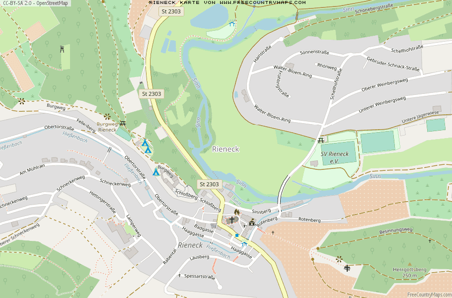 Karte Von Rieneck Deutschland