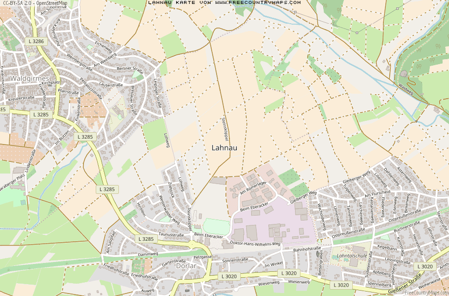 Karte Von Lahnau Deutschland