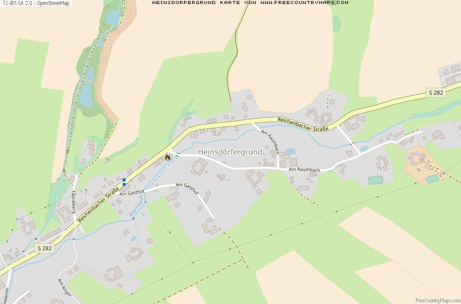 Karte Von Heinsdorfergrund Deutschland