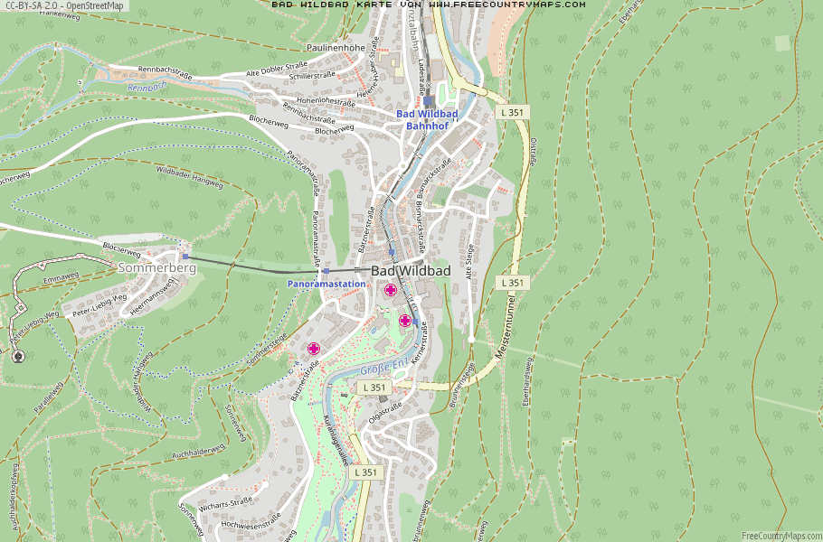 Karte Von Bad Wildbad Deutschland