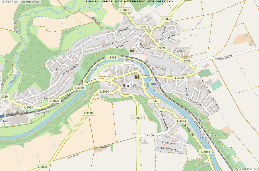 Karte Von Runkel Deutschland