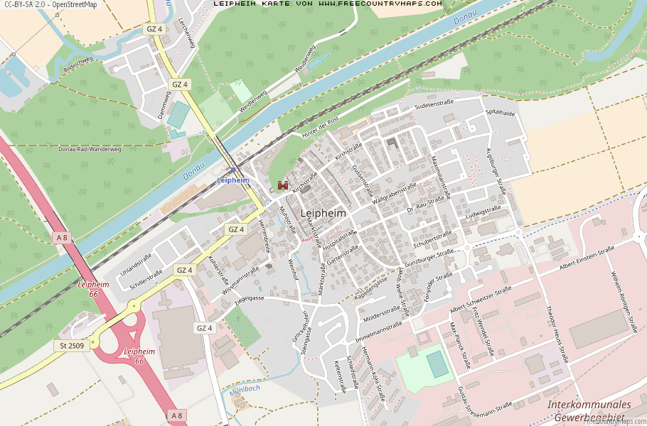 Karte Von Leipheim Deutschland