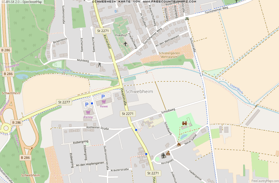 Karte Von Schwebheim Deutschland