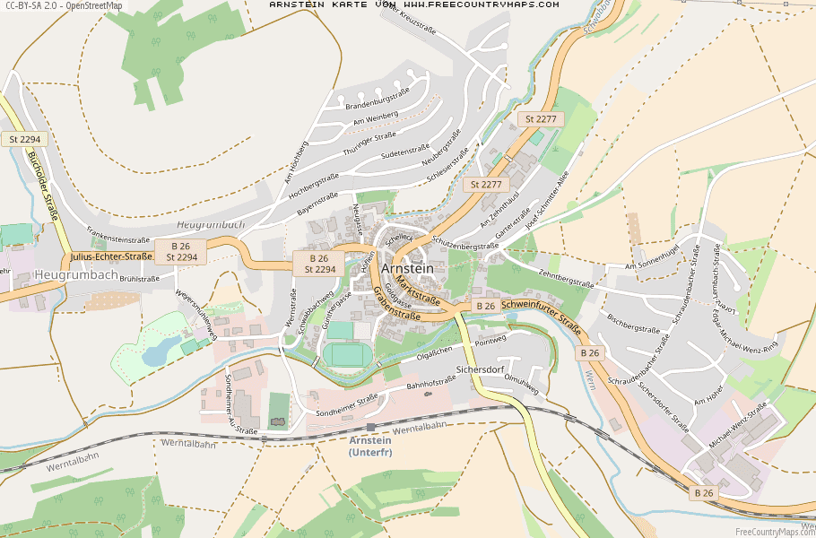 Karte Von Arnstein Deutschland