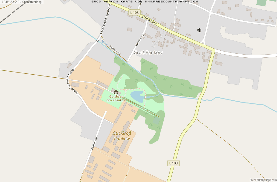 Karte Von Groß Pankow Deutschland