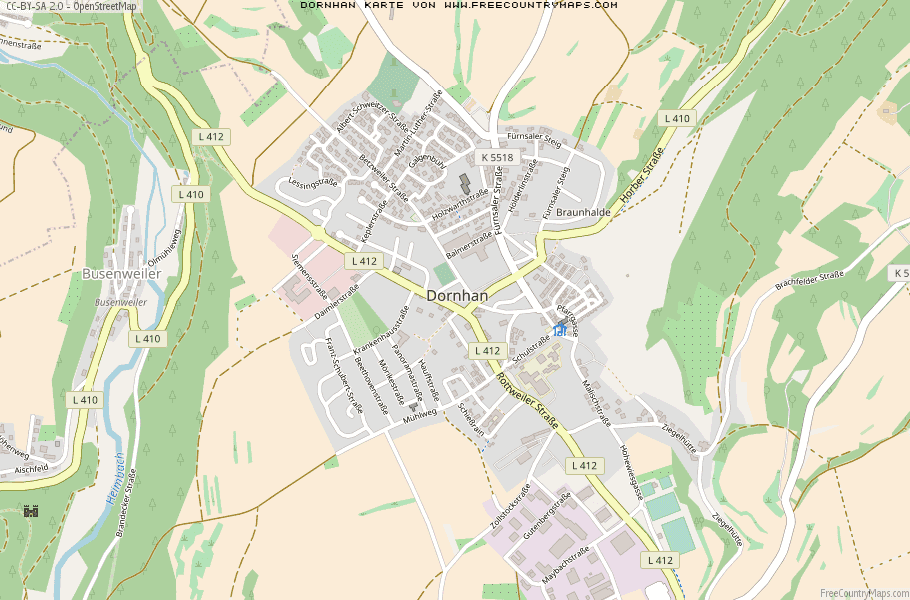 Karte Von Dornhan Deutschland