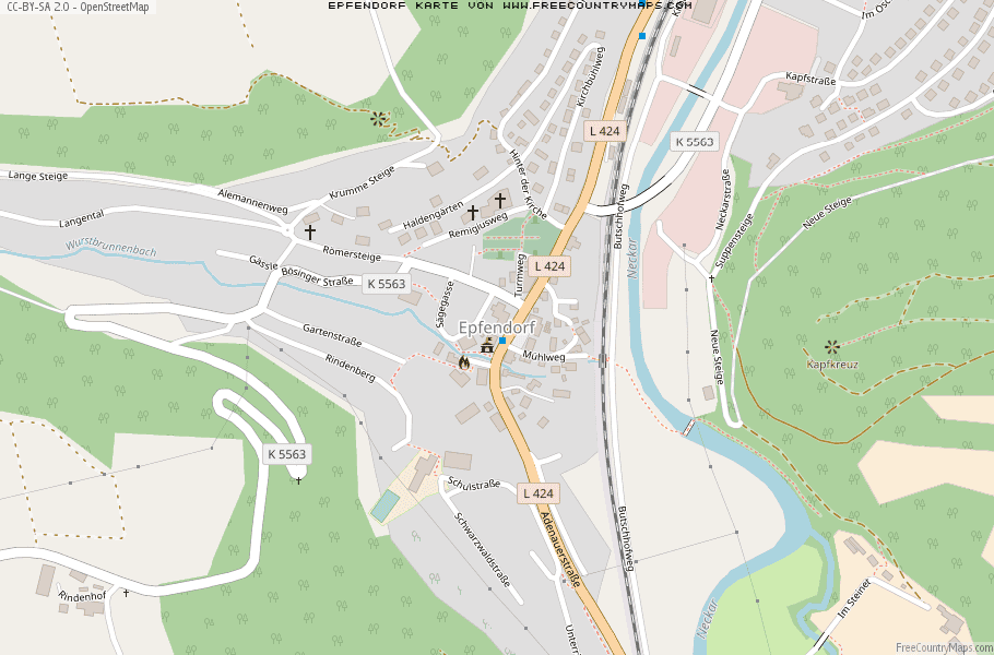 Karte Von Epfendorf Deutschland