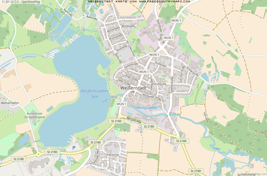 Karte Von Weißenstadt Deutschland
