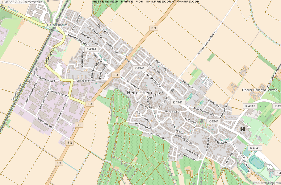 Karte Von Heitersheim Deutschland