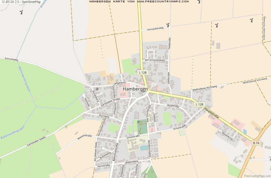 Karte Von Hambergen Deutschland