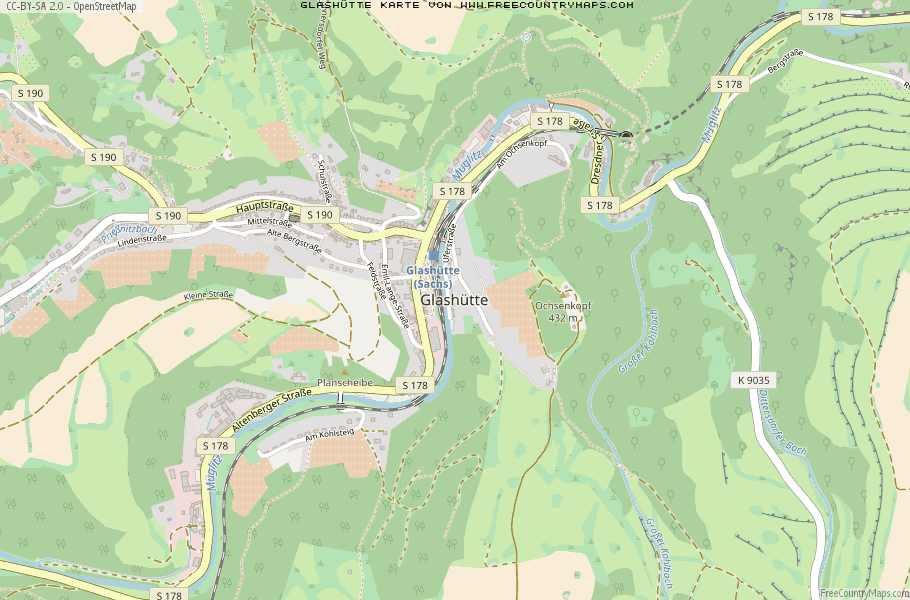 Karte Von Glashütte Deutschland