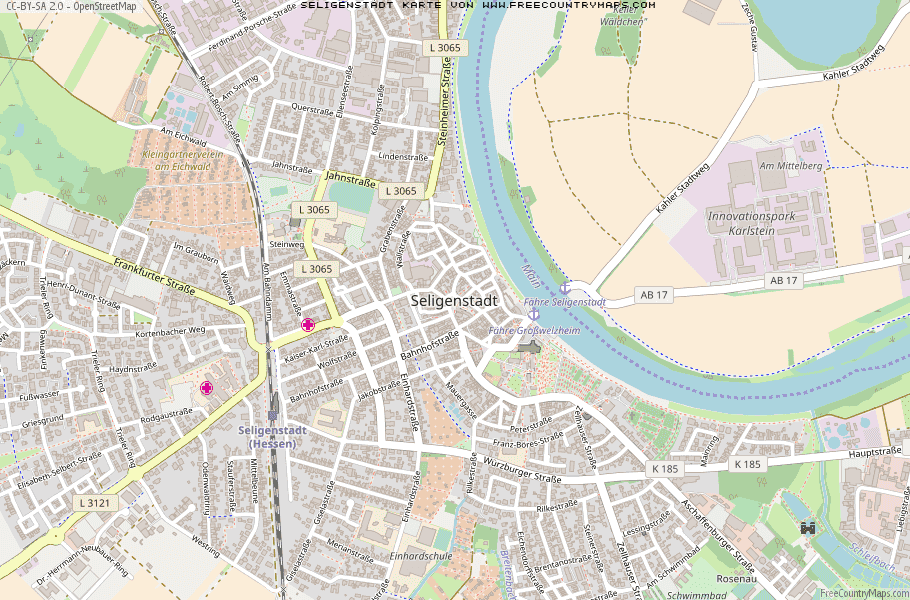 Karte Von Seligenstadt Deutschland