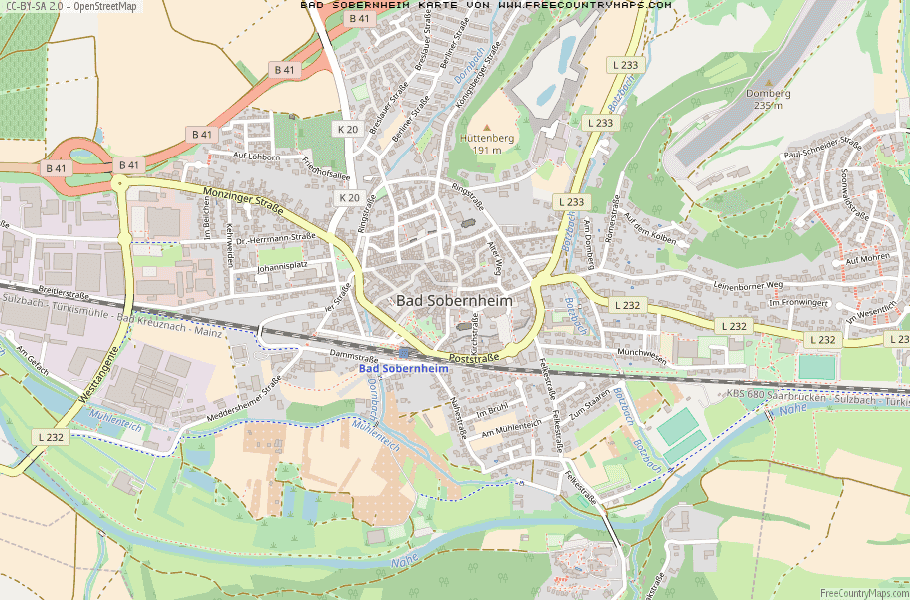 Karte Von Bad Sobernheim Deutschland