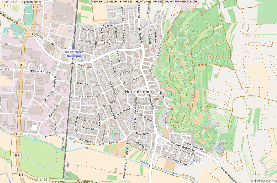 Karte Von Herbolzheim Deutschland