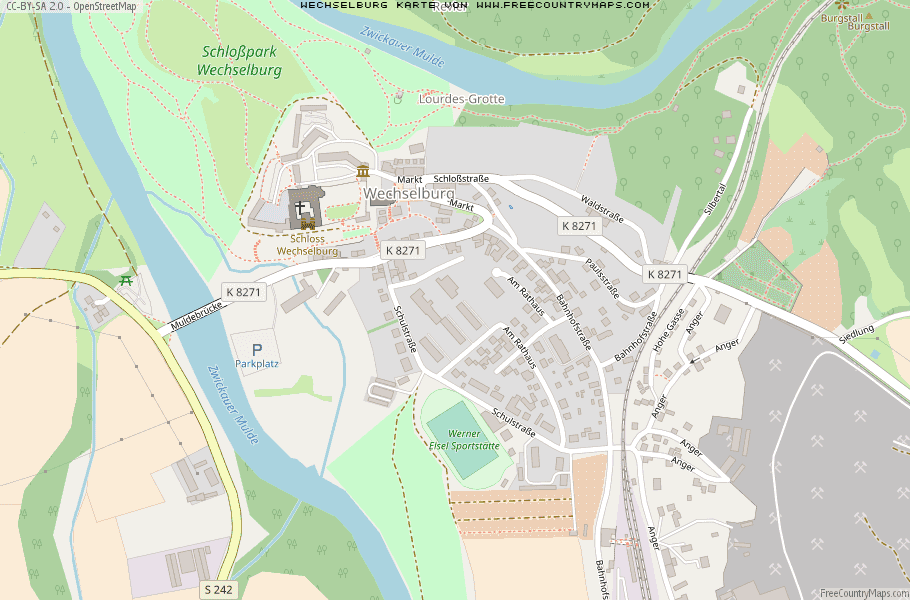 Karte Von Wechselburg Deutschland