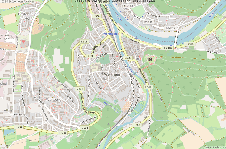 Karte Von Wertheim Deutschland