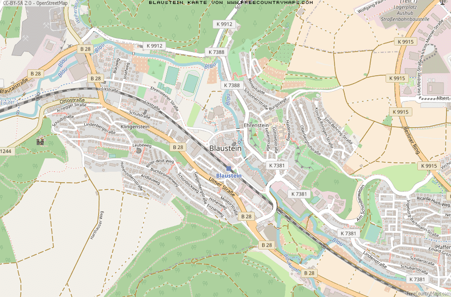 Karte Von Blaustein Deutschland