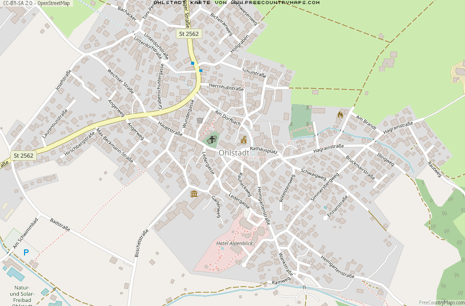 Karte Von Ohlstadt Deutschland